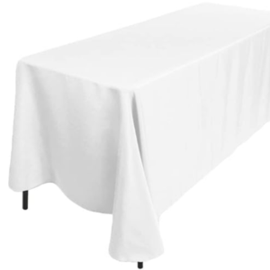White Polyester Table Cover (6ft/8ft)